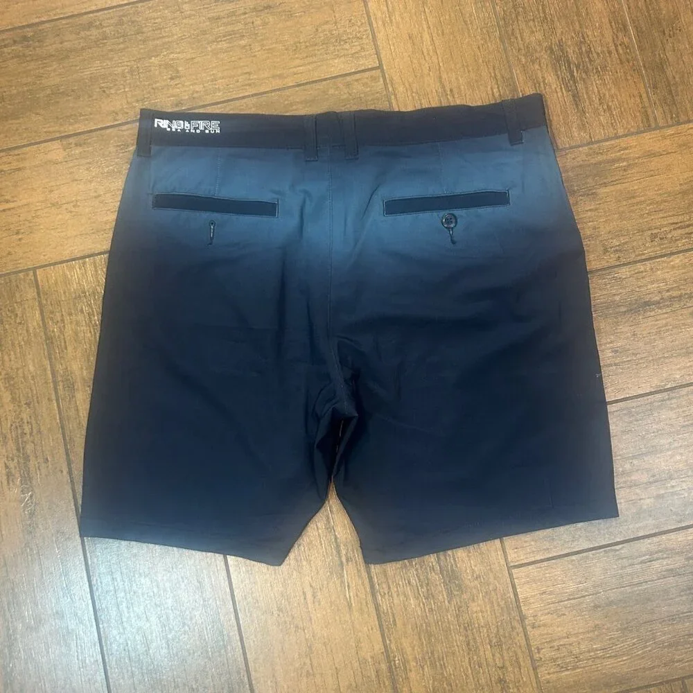 Ring of Fire Board Shorts Sea and Sun Ombre Teal Swim Trunks Size 36